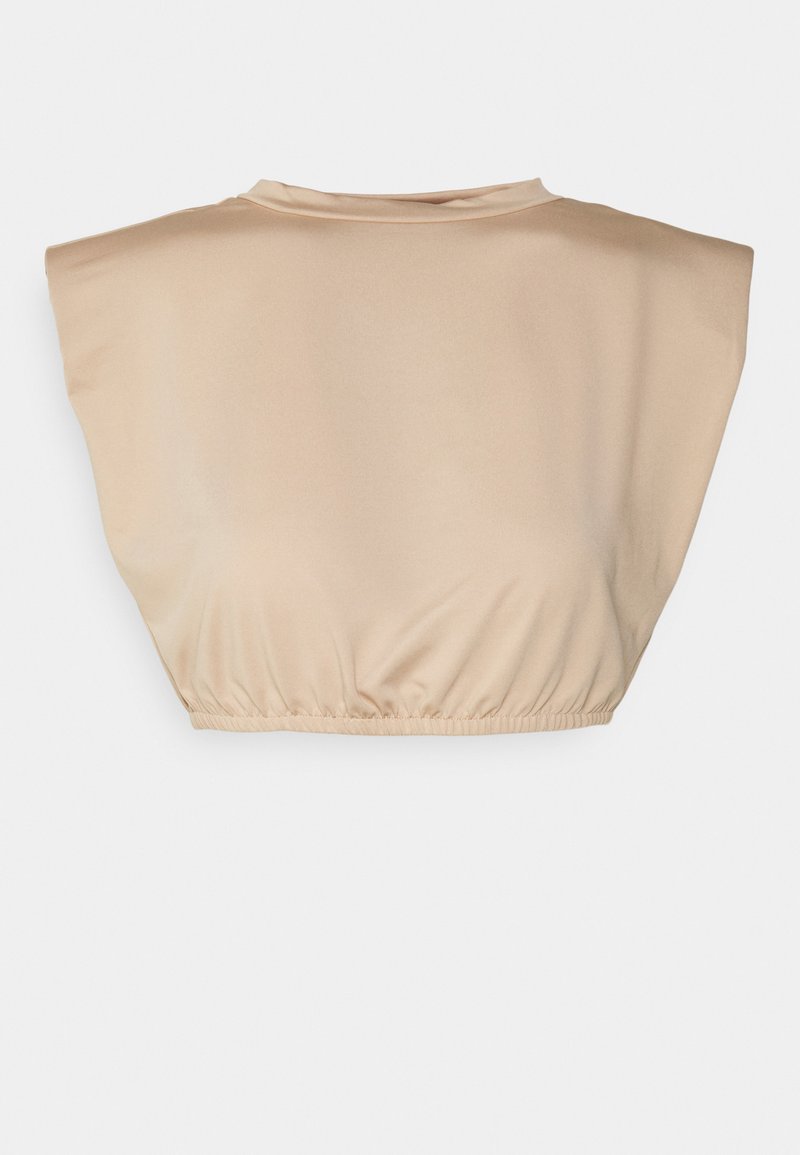 Damen T-Shirts | Missguided Petite RECYCLED SHOULDER PAD CROP 2PACK Top black/taupe/schwarz - FX70226 Damen T-Shirts | Missguided Petite RECYCLED SHOULDER PAD CROP 2PACK Top black/taupe/schwarz - FX70226