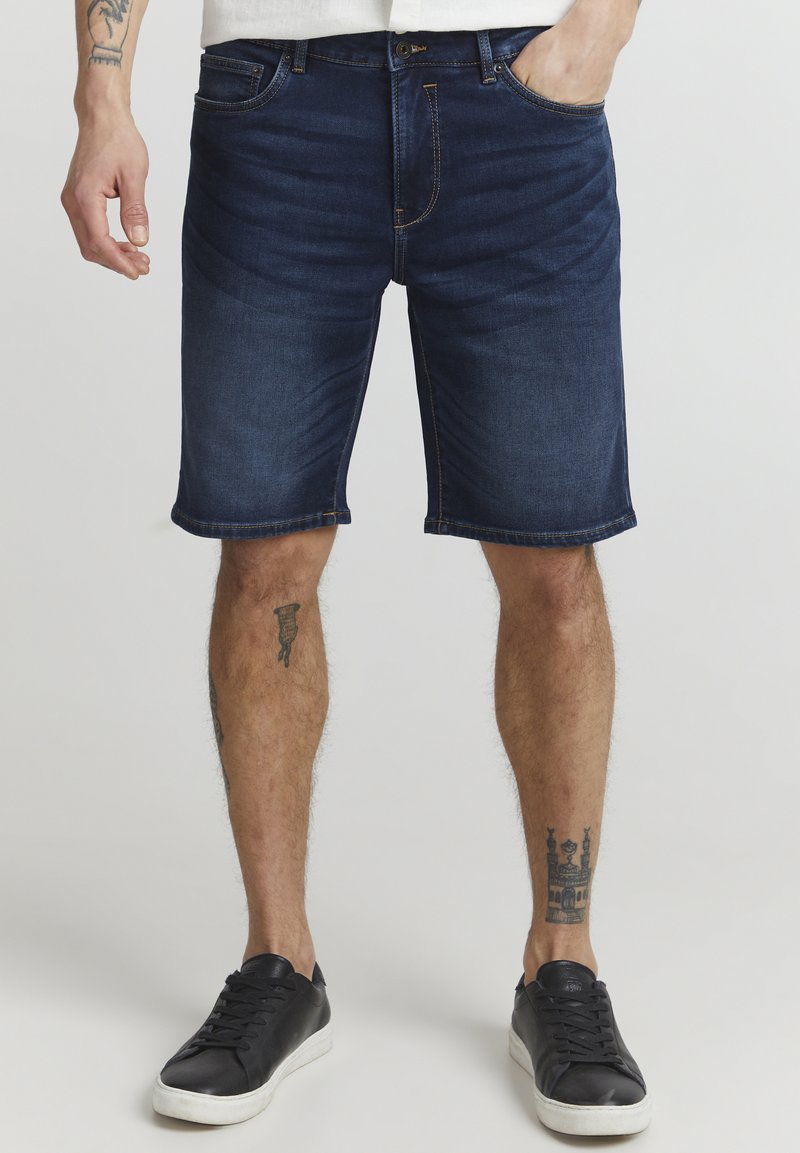 Solid SDBRENT LT RYDER HYBRID - Denim shorts - dark blue denim/blue ...