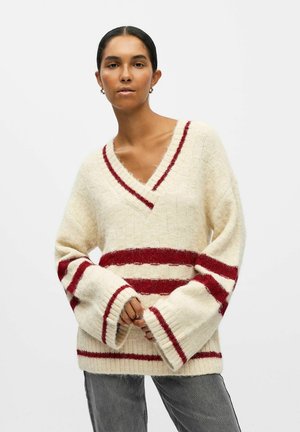 STRICKPULLOVER LOOSE FIT - Stickad tröja - white sand