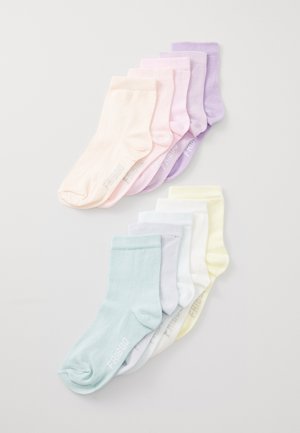 UNISEX 10 PACK - Sokken - white/yellow/lilac