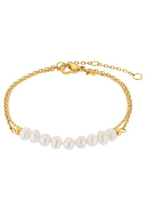 MIT PERLE TONY SILBERFARBEND POLIERT - Bracelet - goldfarbend