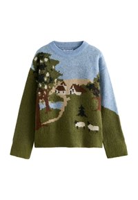 CREW NECK  - Džemperis - green multi