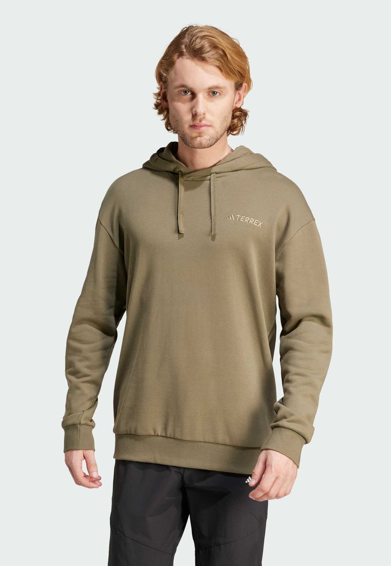 Adidas Terrex TX LOGO HOODY - Jersey con capucha - olive strata s