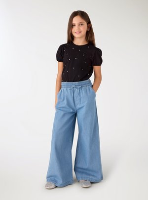 Terranova, CON STRASS E MANICHE A PALLONCINO - T-shirt con stampa - nero