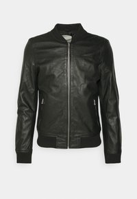 BOCHUM - Casaco de couro - black