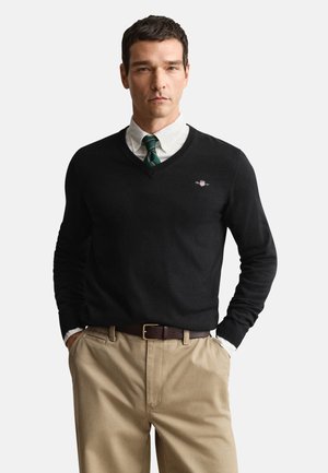 CLASSIC V NECK - Maglione - black