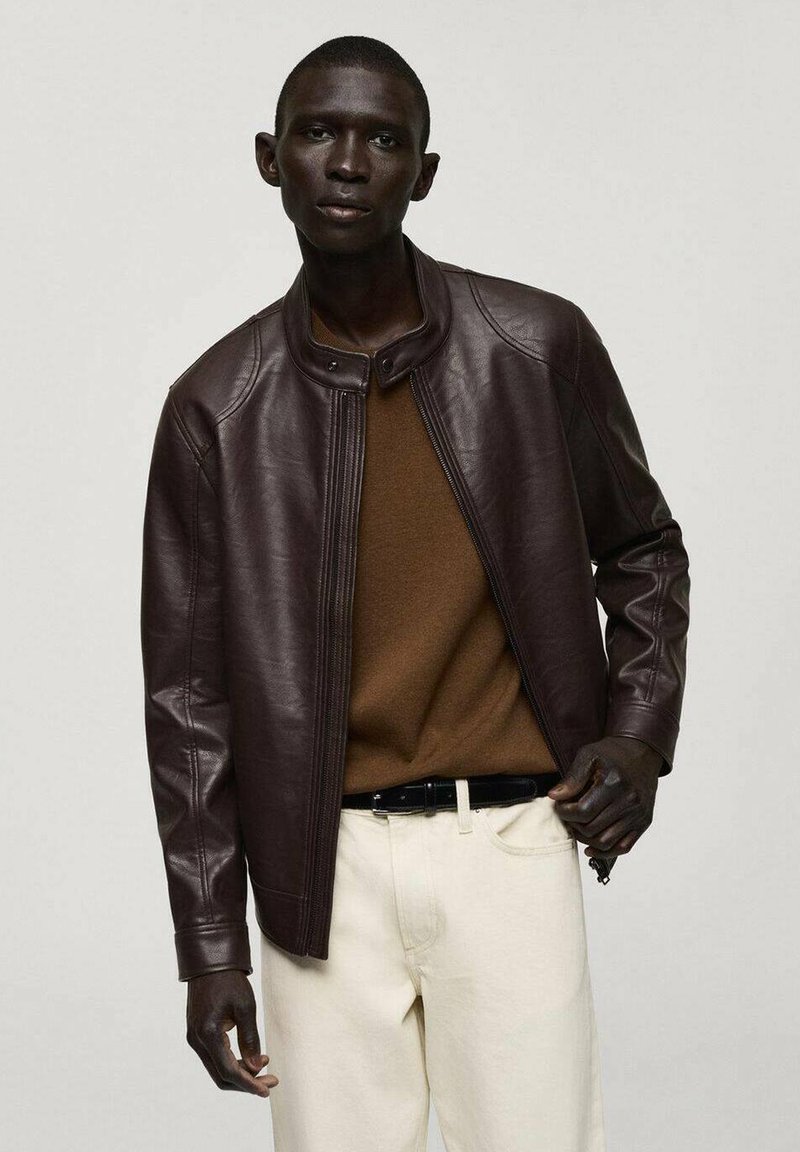 Mango Giacca in similpelle - brown
