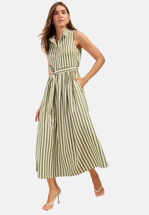 Friends Like These, REGULAR FIT - STRIPED COLLARED - Blusenkleid - green