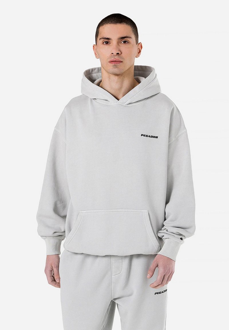 Pegador - LOGO OVERSIZED HOODIE - Sweatshirt - vintage light grey black, Enlarge