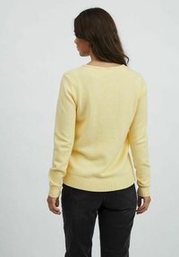VILA VIRIL L/S V-NECK TOP - Jumper - golden haze