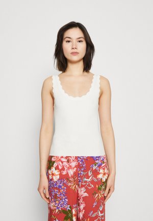 JDY JDYNANNA SCALLOP EDGE - Linne - cloud dancer