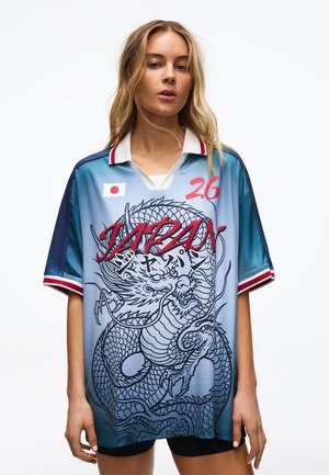 Bershka, FIFA WORLD CUP OVERSIZE POLO SHIRT - Bluză polo - dark blue