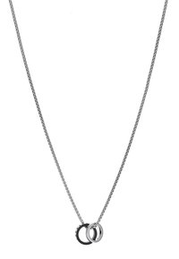 Diesel DOUBLE PENDANT - Halskæder - black/silver-coloured