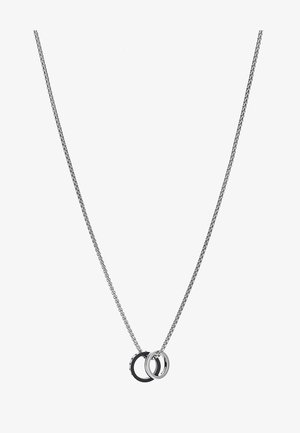 Diesel DOUBLE PENDANT - Ketting - black/silver-coloured