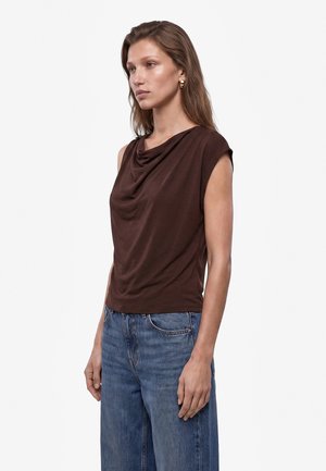Koton, COWL NECK BLOUSE . - Top - brown