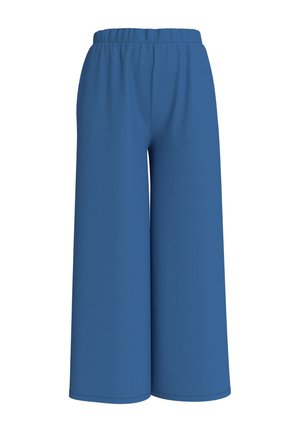 VILA WEITE CULOTTE MIT ELASTISC HEM BUND - Tracksuit bottoms - blau