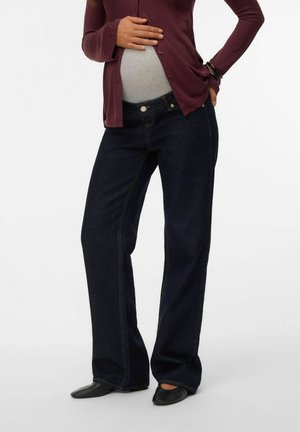 UMSTANDS - Wide Leg - dark blue denim