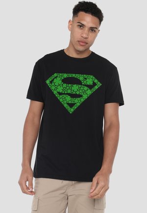 Cotton Soul, SUPERMAN ST. PATRICK'S DAY SHAMROCK LOGO - T-Shirt print - black