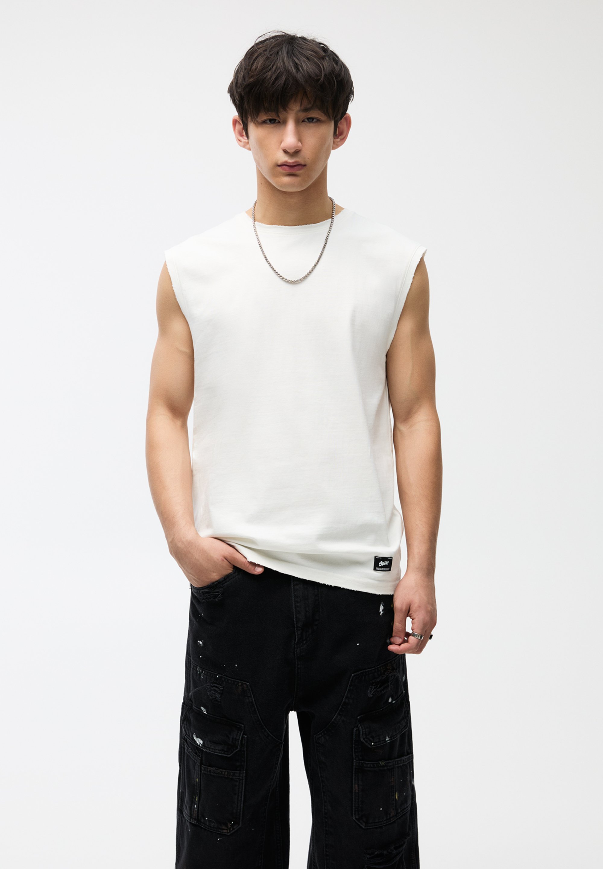 PULL BEAR WASHED TANK Toppi White valkoinen Zalando fi PULL BEAR WASHED TANK Toppi White valkoinen Zalando fi