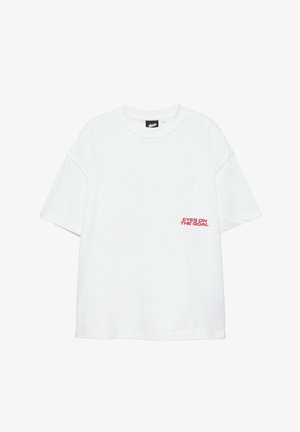 PULL&BEAR, STWD STAR - T-SHIRT - T-shirt imprimé - white
