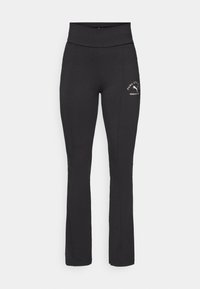 HIGH WAIST FLARED LEGGINGS - Tights - black