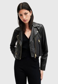 AllSaints ELORA BIKER - Nahkatakki - black gold