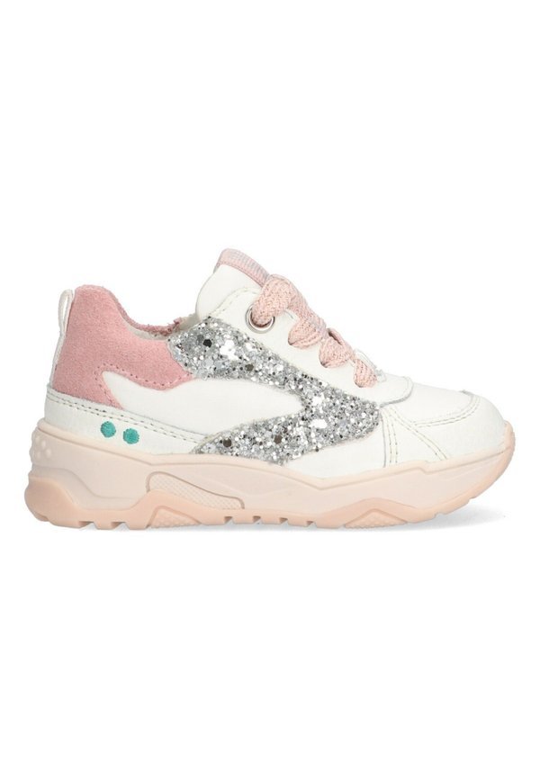 CISKE CHUNKY  – Lauflernschuh – wit roze zilver