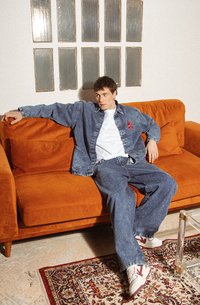 Kaotiko PANT CARPENTER TRICKY LOVE UNISEX - Calças de ganga de corte relaxado - denim