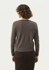 Part Two ELLAH - Cardigan - dark mink melange
