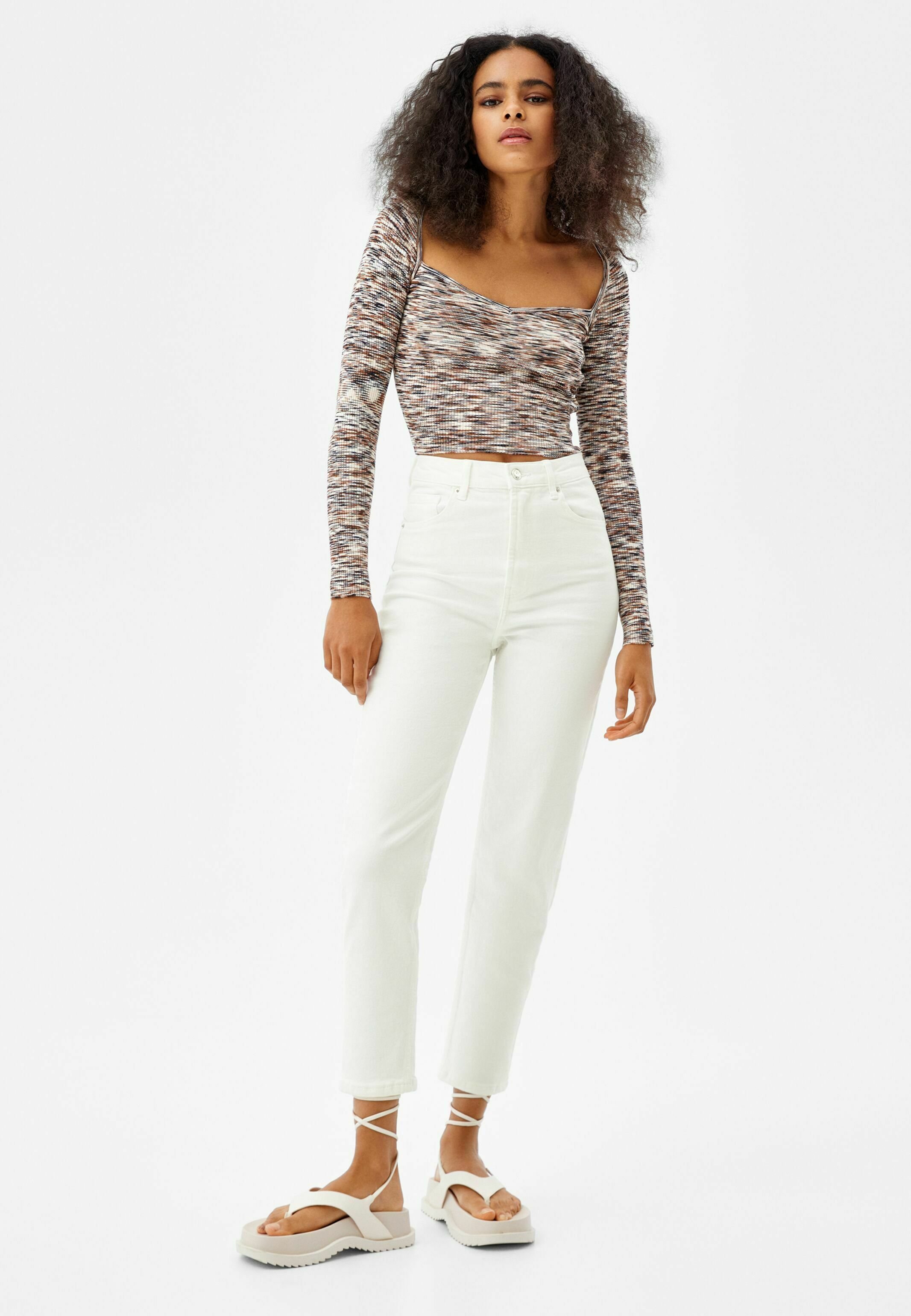 Bershka MOM - Jeans slim fit - white/bianco - Zalando.it