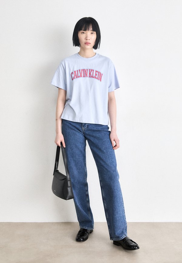 BOXY VARSITY TEE - Print T-shirt - heather3