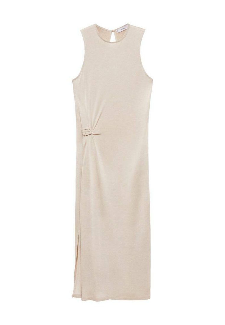 Mango Gebreide jurk lichtbruin Mango Gebreide jurk lichtbruin