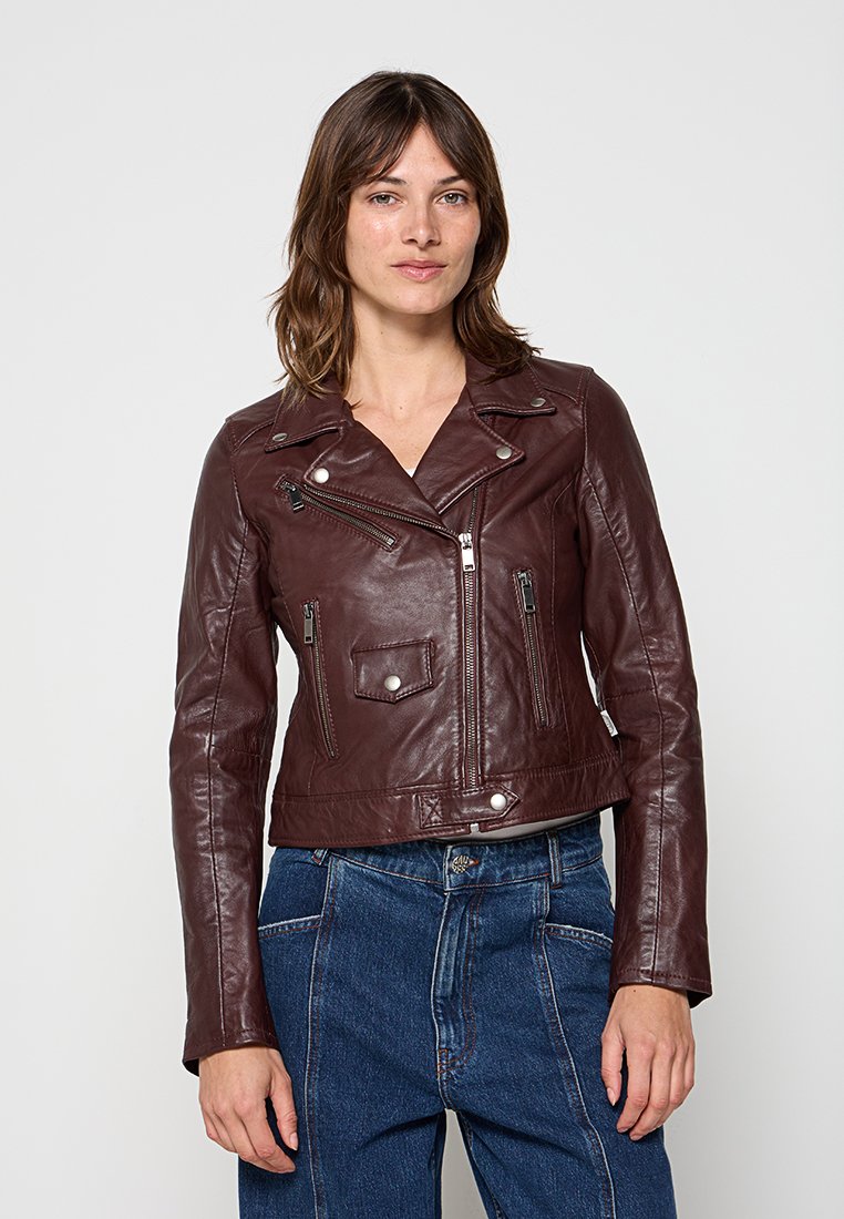 Lee Cooper Leren jas donkerrood Lee Cooper Leren jas donkerrood