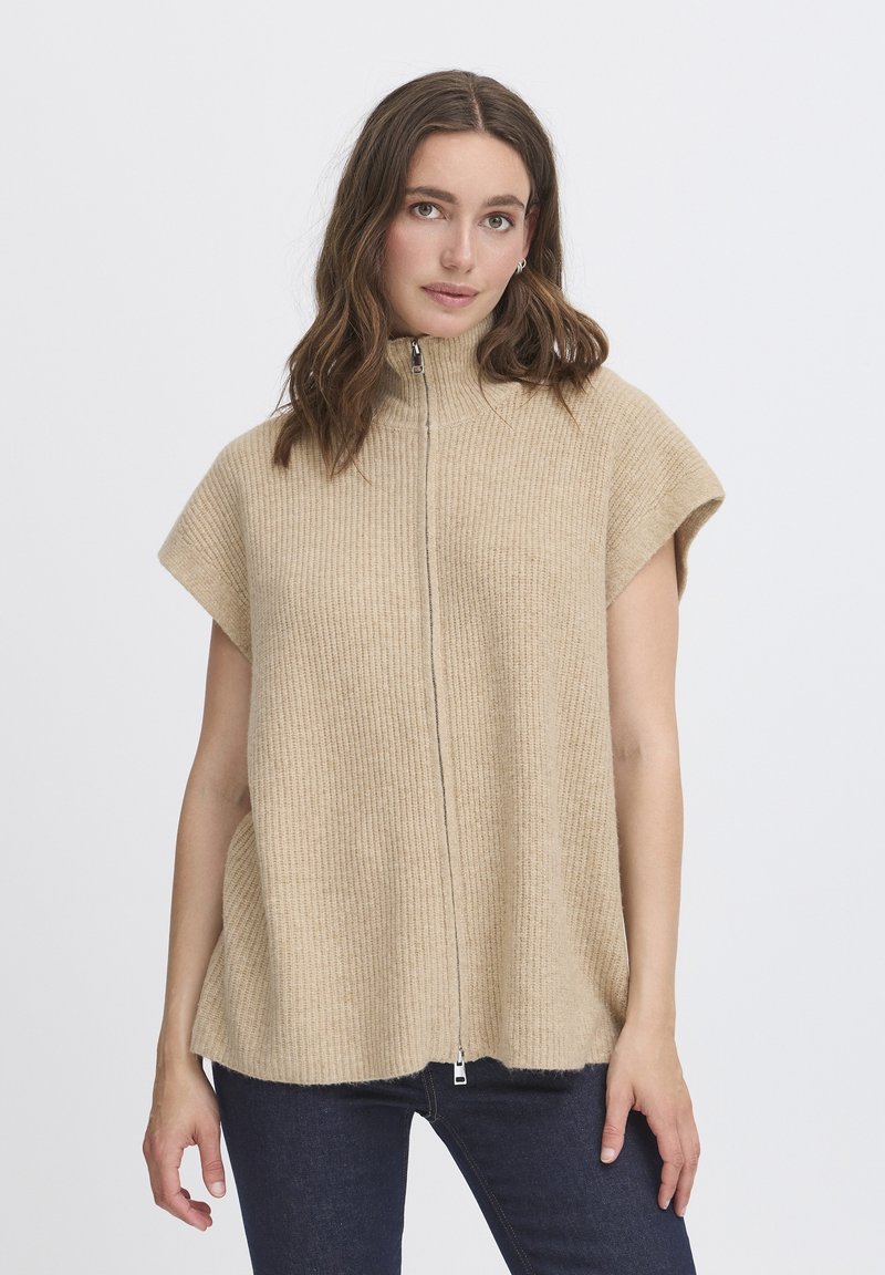 ICHI Cardigan - oatmeal melange