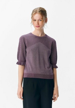 Print T-shirt - mauve wine
