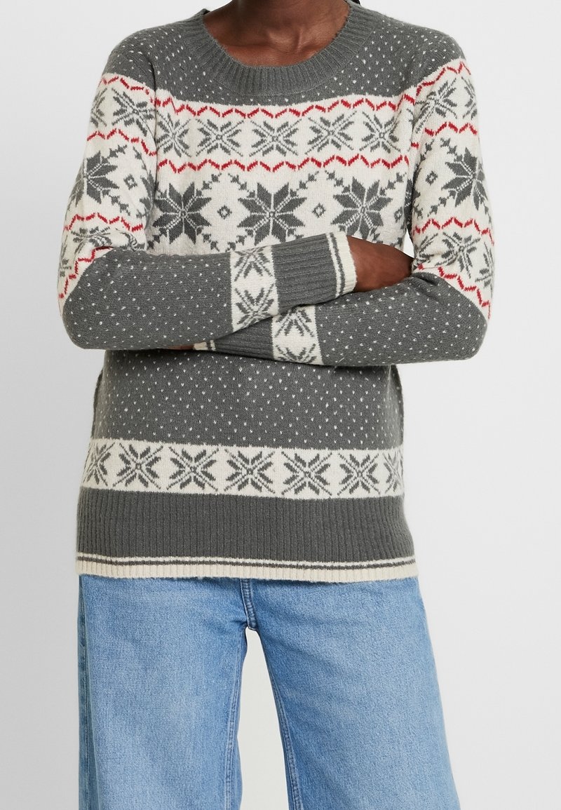Freequent Pullover - grey