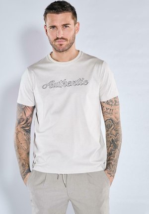 Emilio Adani, RUNDHALS - T-Shirt print - beige