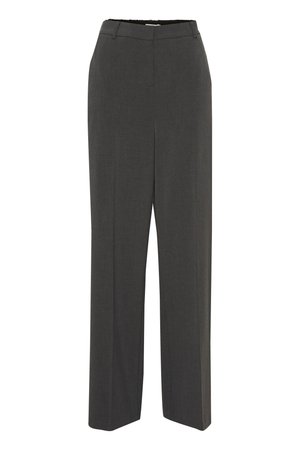 BYDANTA - Stoffhose - dark grey melange