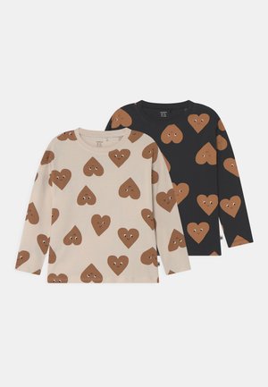 HEARTS UNISEX 2 PACK - Top s dlouhým rukávem - off black
