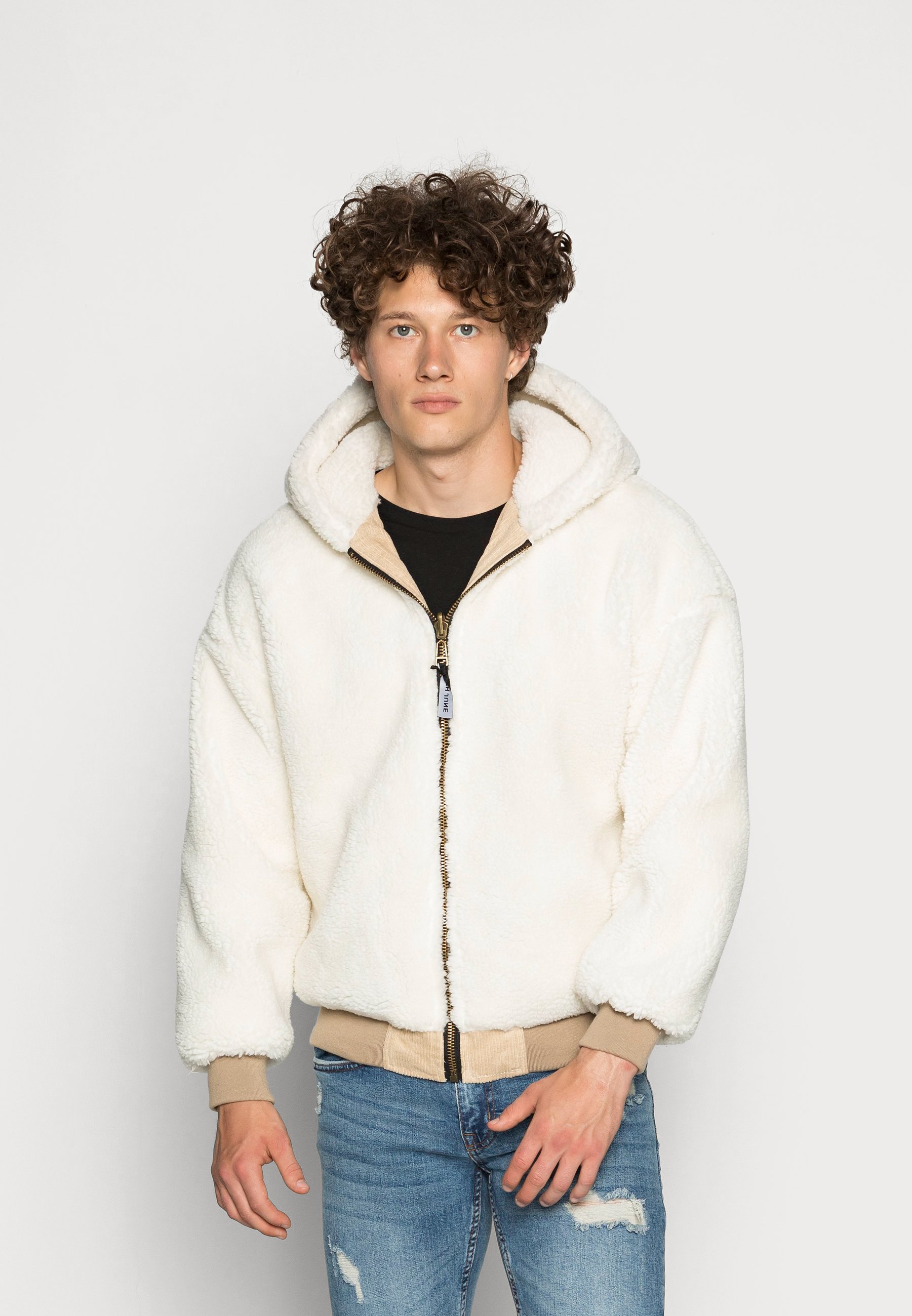 borg jacket with hood