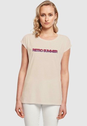 Merchcode SUMMER RETRO - T-shirts med print - whitesand