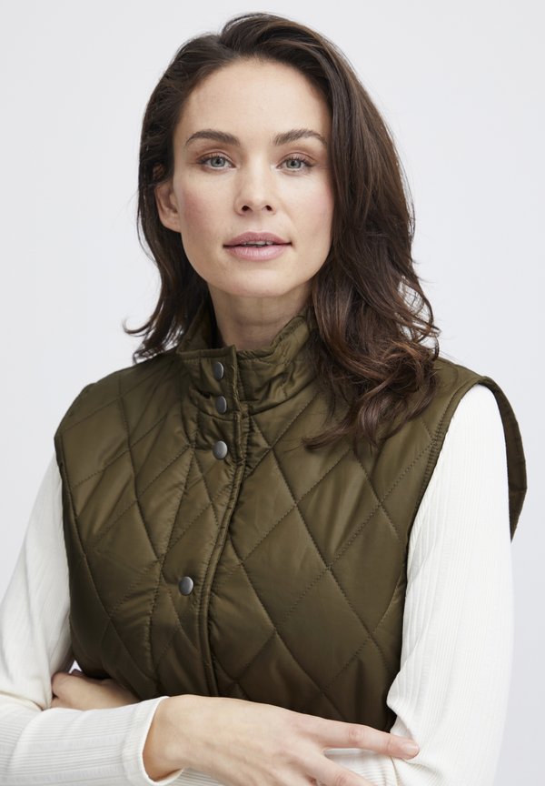FRLenni - Waistcoat - dark olive4