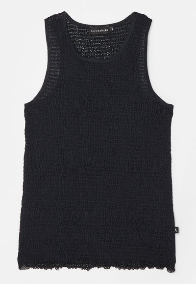 DAVID CATALAN SMOCKED SINGLET - Topper - navy blue