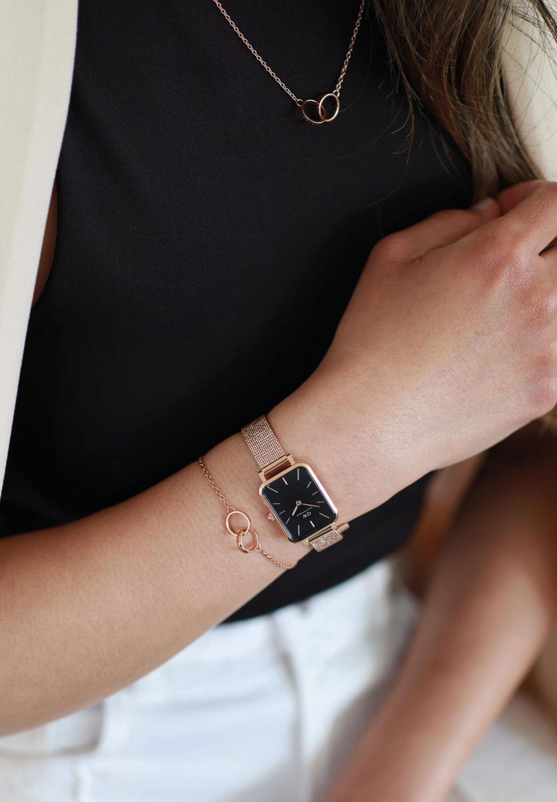 Daniel Wellington QUADRO PRESSED MELROSE - Watch - rose gold