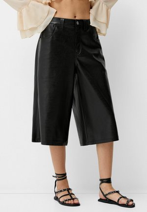 Shorts - black denim