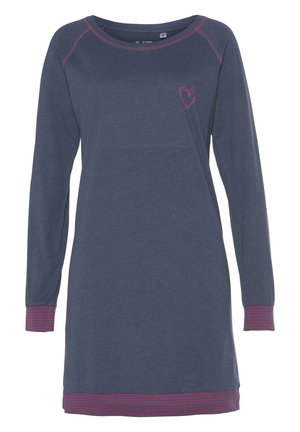 LASCANA Nightie - jeansblau neon pink