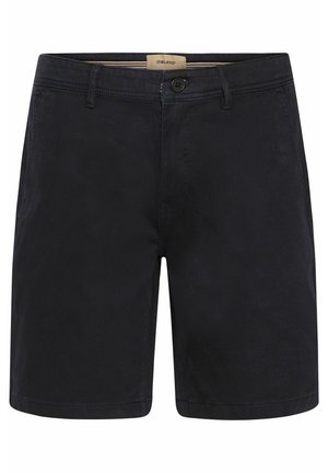 Czarne bawełniane szorty z zapięciem na guzik, z suwakowym przodem i dwoma przednimi kieszeniami. Prosty design, proste nogawki.