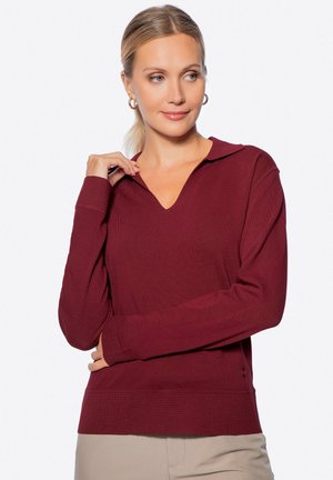 MIT V-AUSSCHNITT  - Poloshirt - bordeaux