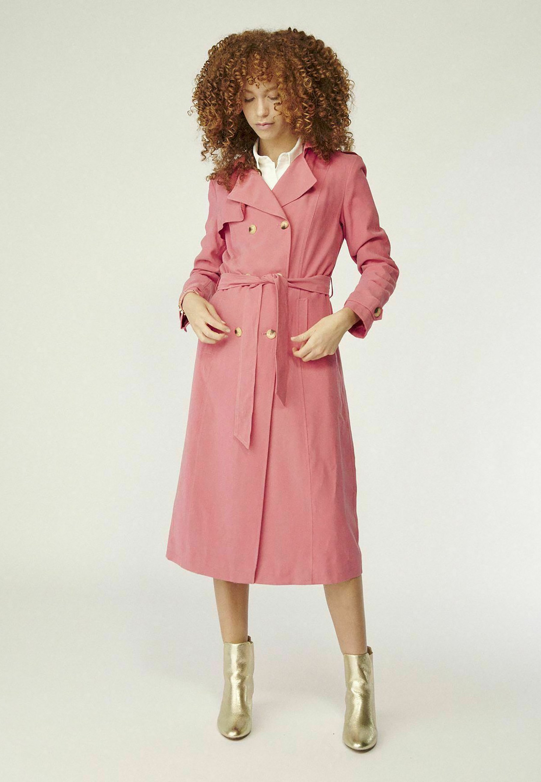 pink long coat uk