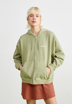 LINEUP OVERSIZED ZIP - Sweatjakke - oil green